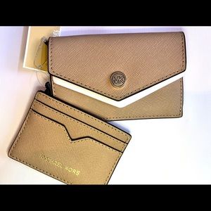 NEW Michael Kors Leather 3-in-1 Card Case Wallet